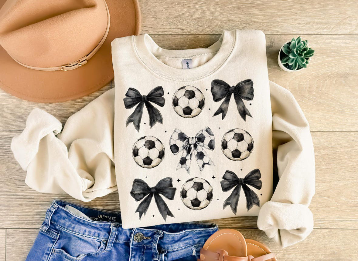 Soccer black bows