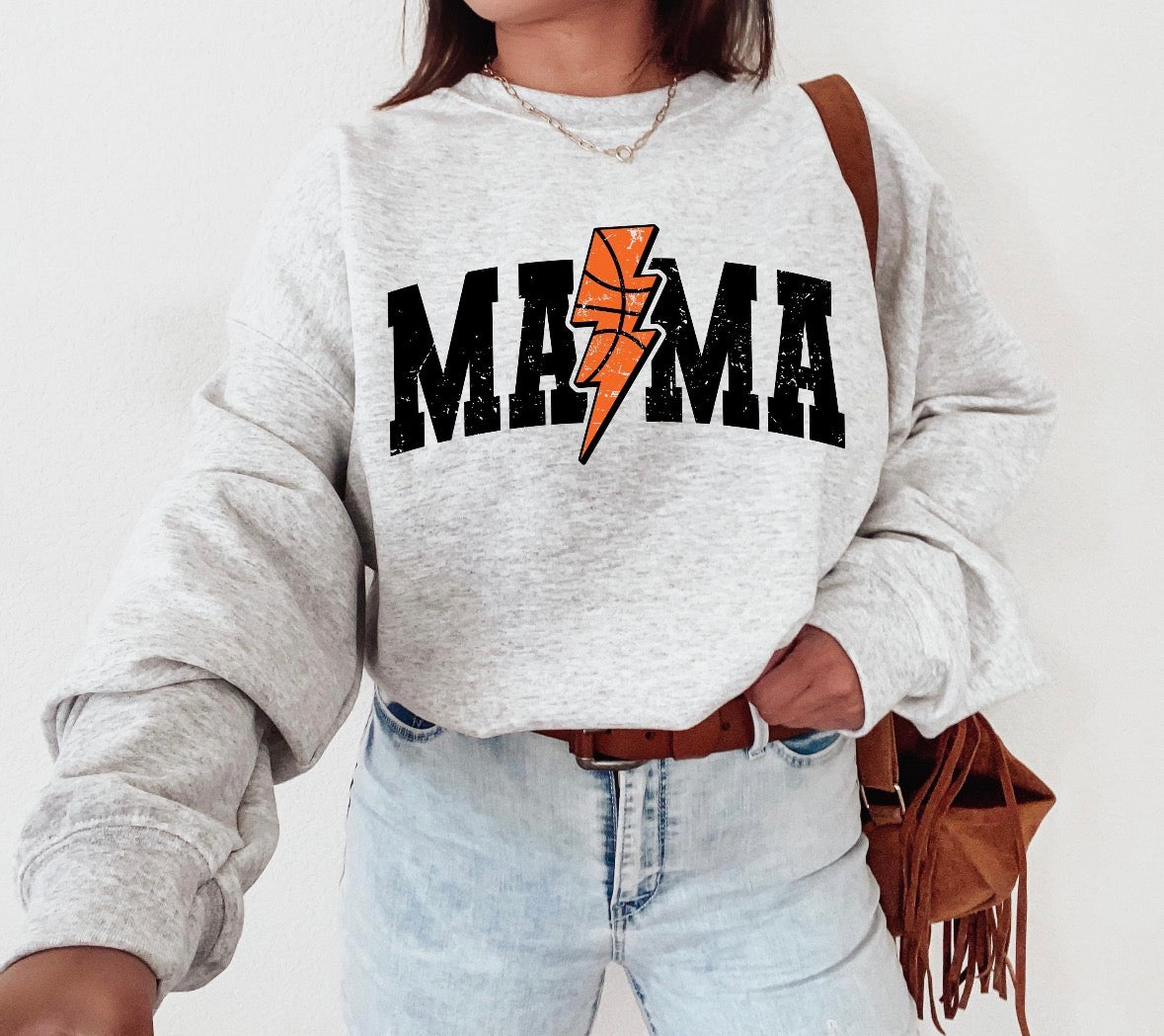Basketball Bolt Mama Sweatshirt