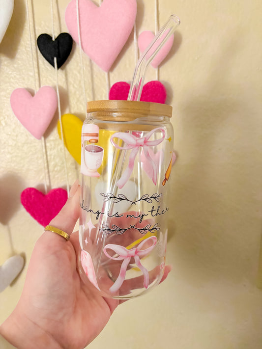 Baking is my therapy 16oz Cup