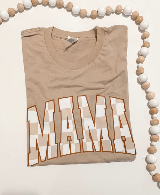 Checkered Mama Neutral shirt