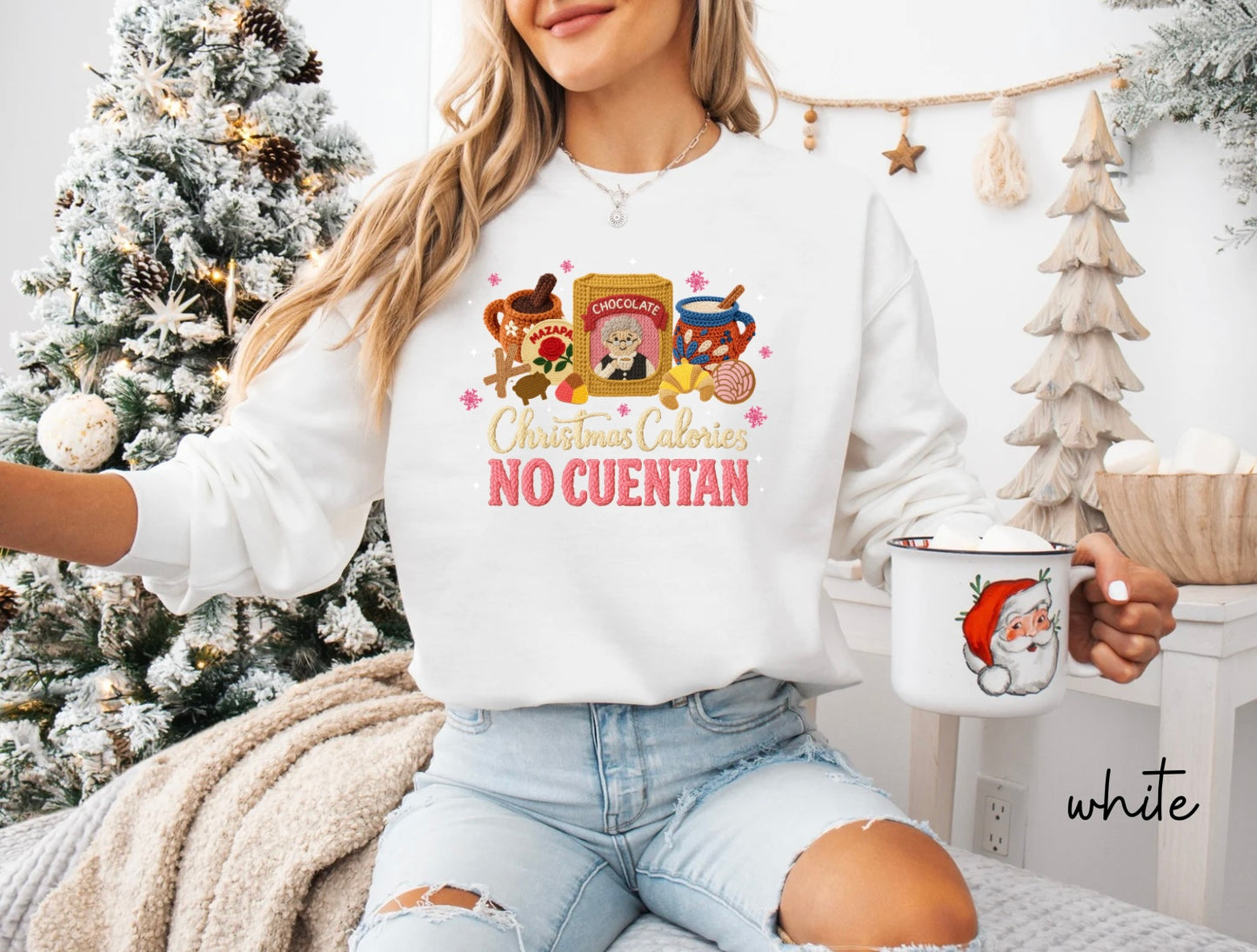 Christmas calories no cuentan yarn design