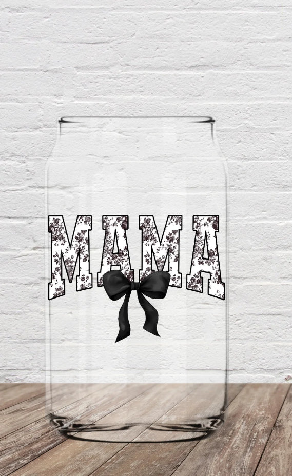 Mama black bow 16oz Cup