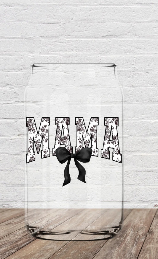 Mama black bow 16oz Cup