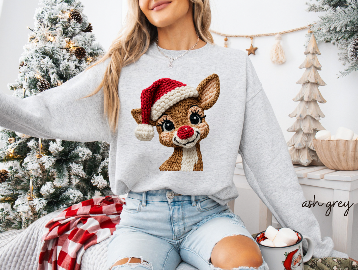 Yarn crochet raindeer