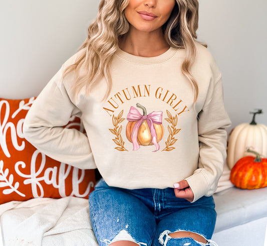 Pumpkin Autumn Girly Sweatshirt