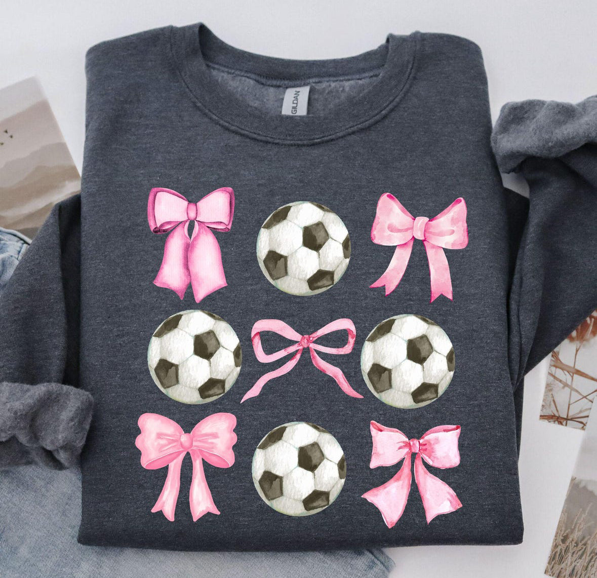 Soccer pink bows